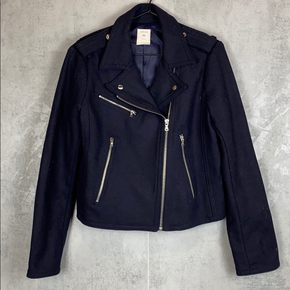 GAP Jackets & Blazers - Gap Wool blend moto jacket